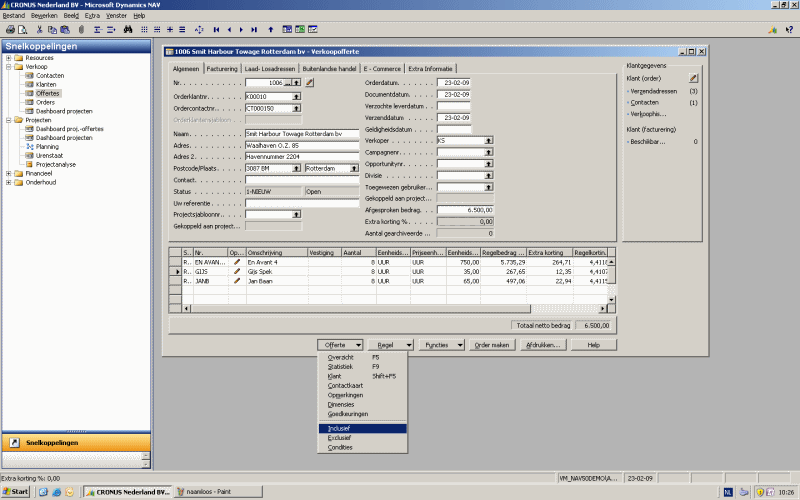 Integratie van PlanningPME met Microsoft Dynamics NAV