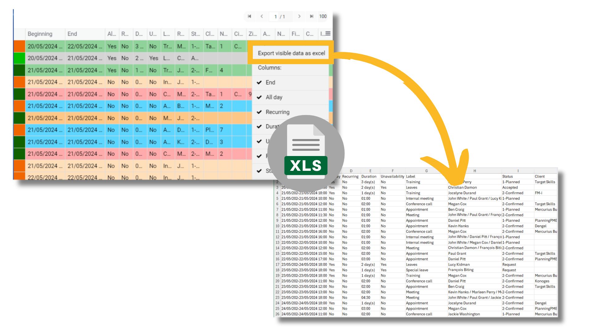 Gegevens exporteren naar Excel vanuit de lijstweergave en andere lijsten