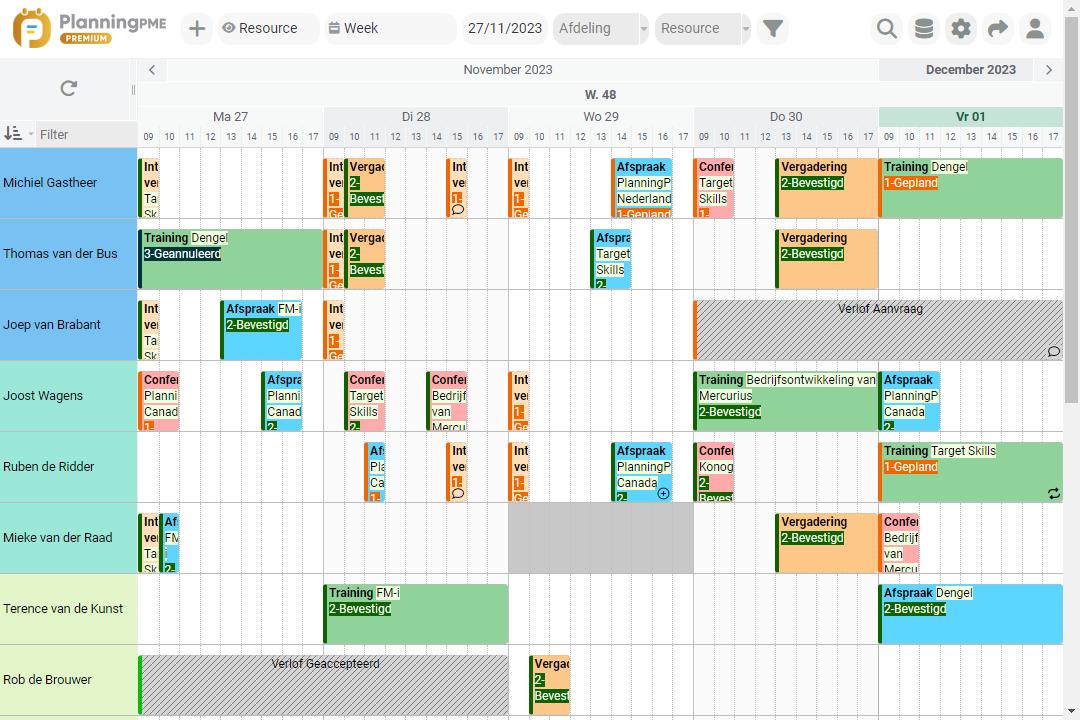 De Eenvoudige Online Schema Met Planningpme